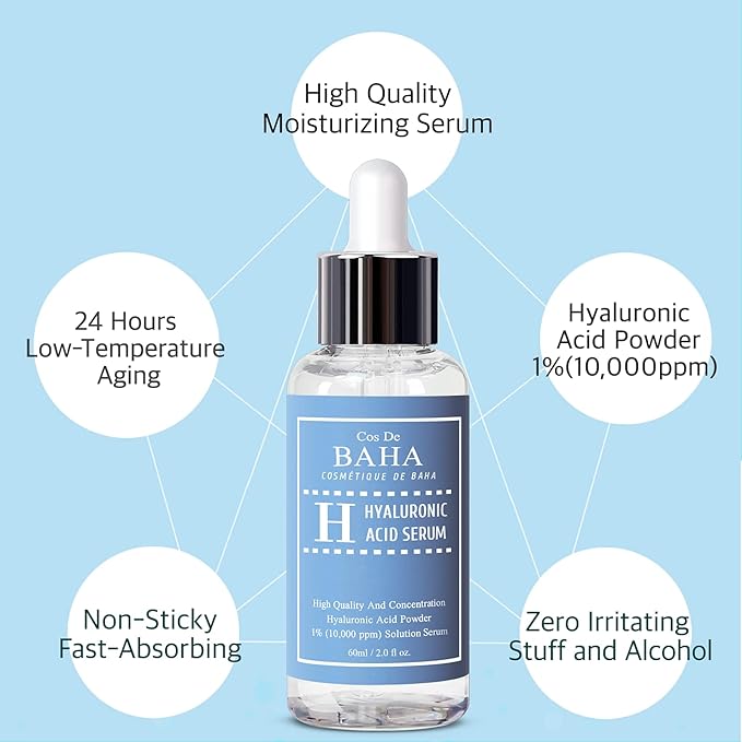 Pure Hyaluronic Acid 1% Powder Serum for Face 10,000ppm