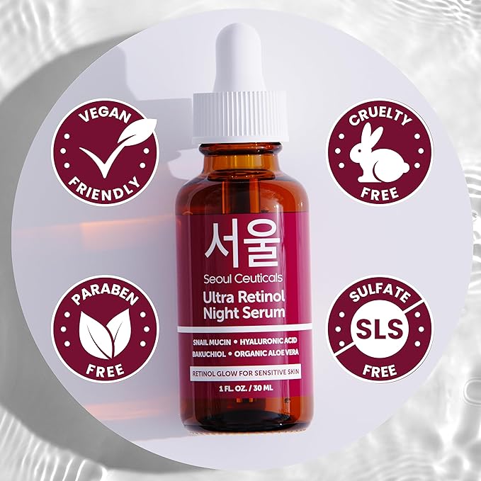 SeoulCeuticals 1% Korean Retinol Night Serum for Face