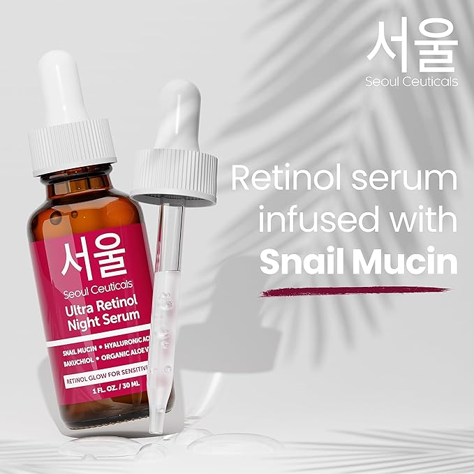 SeoulCeuticals 1% Korean Retinol Night Serum for Face