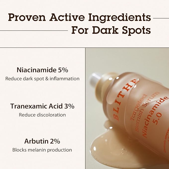 Korean Niacinamide Serum Dark Spot Corrector Face Brightening Serum - Vitamin B3 Niacinamide Serum for Face, Skin Soothing Cica & Allantoin, Arbutin & Tranexamic Acid,
